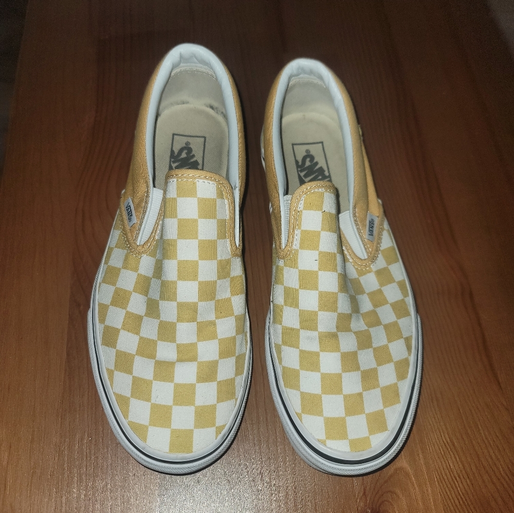 Yellow checkered vans